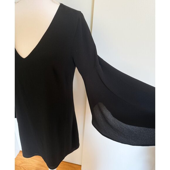 Y2K Bebe Little Black Dress – Fluted Sleeve Mini - Picture 6 of 12